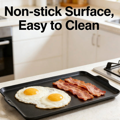 Food-Grade Non-Stick Ceramic Baking Pan, Multi-Purpose Oven Tray for Steak, Tacos, Toast & Meats, Dishwasher Safe for Family Summer Gatherings