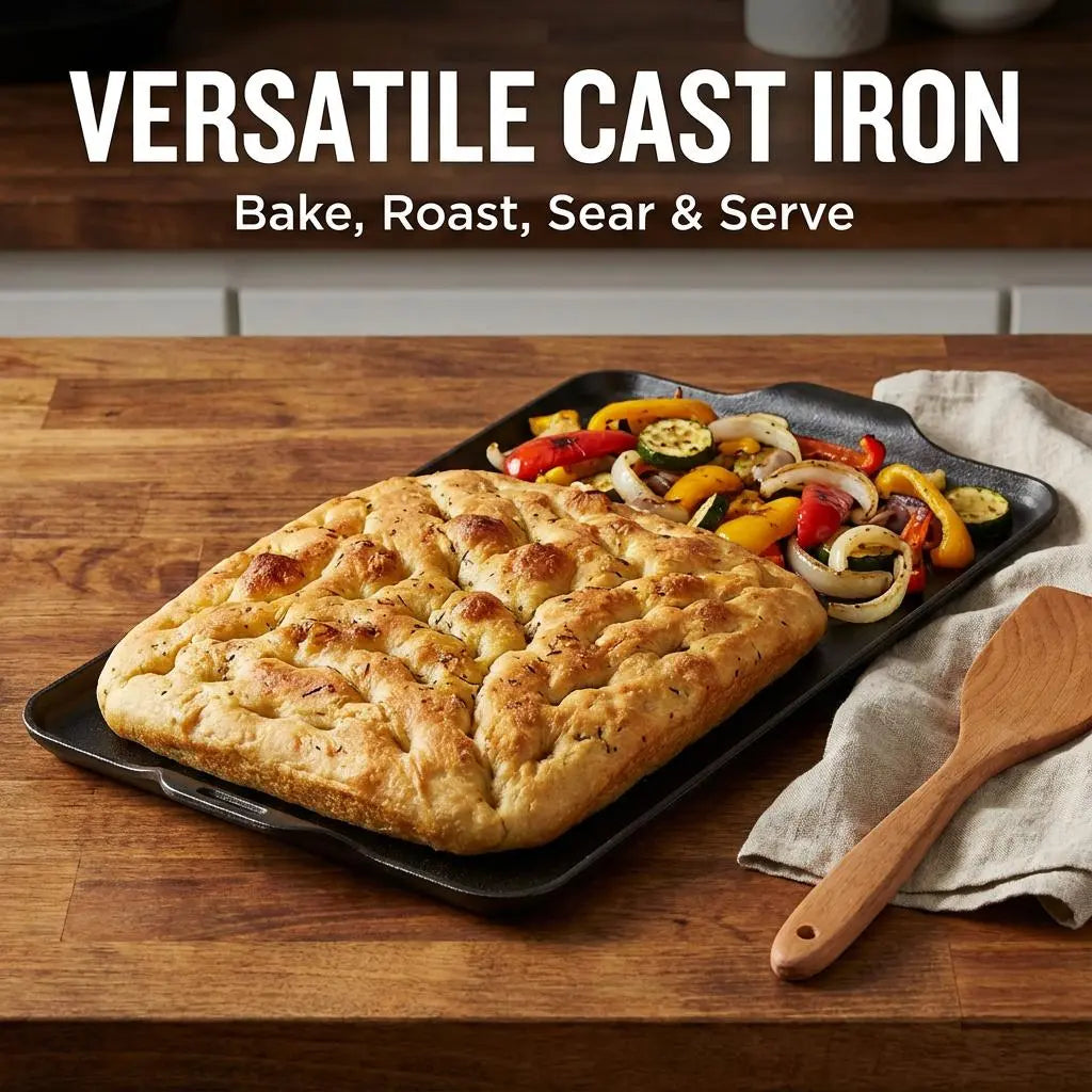Food-Grade Non-Stick Ceramic Baking Pan, Multi-Purpose Oven Tray for Steak, Tacos, Toast & Meats, Dishwasher Safe for Family Summer Gatherings